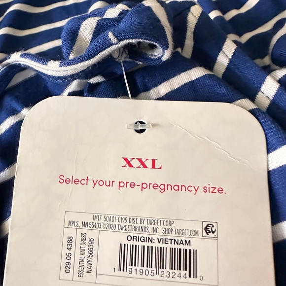 NWT. Isabel Maternity by Ingrid & Isabel Blue Striped Maxi Tank Dress Size XXL - Picture 12 of 13